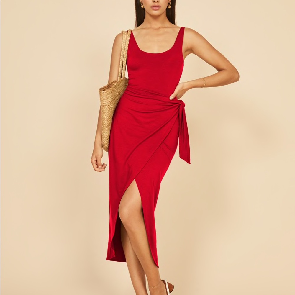 Reformation Kalia Summer Wrap Midi Dress